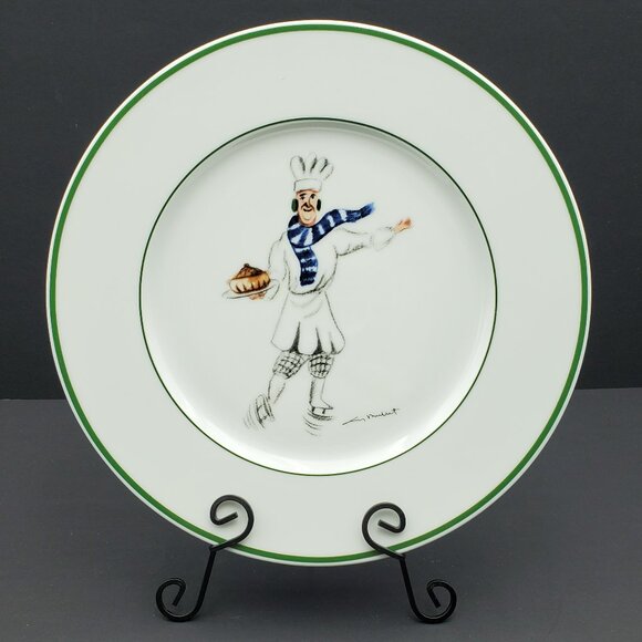 Williams Sonoma Skating Chefs by Guy Buffet Dinner Plate Phillipe Serving Plate - Picture 1 of 4